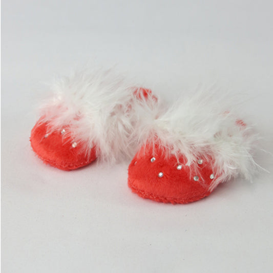 Red Rhinestone Slippers for 18-inch dolls 