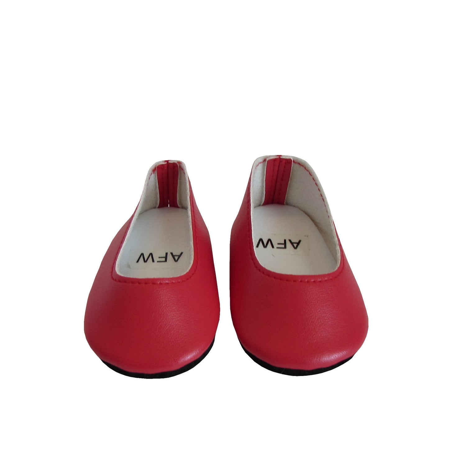 Red Slip-on Dress Shoes for 18-inch dolls Front