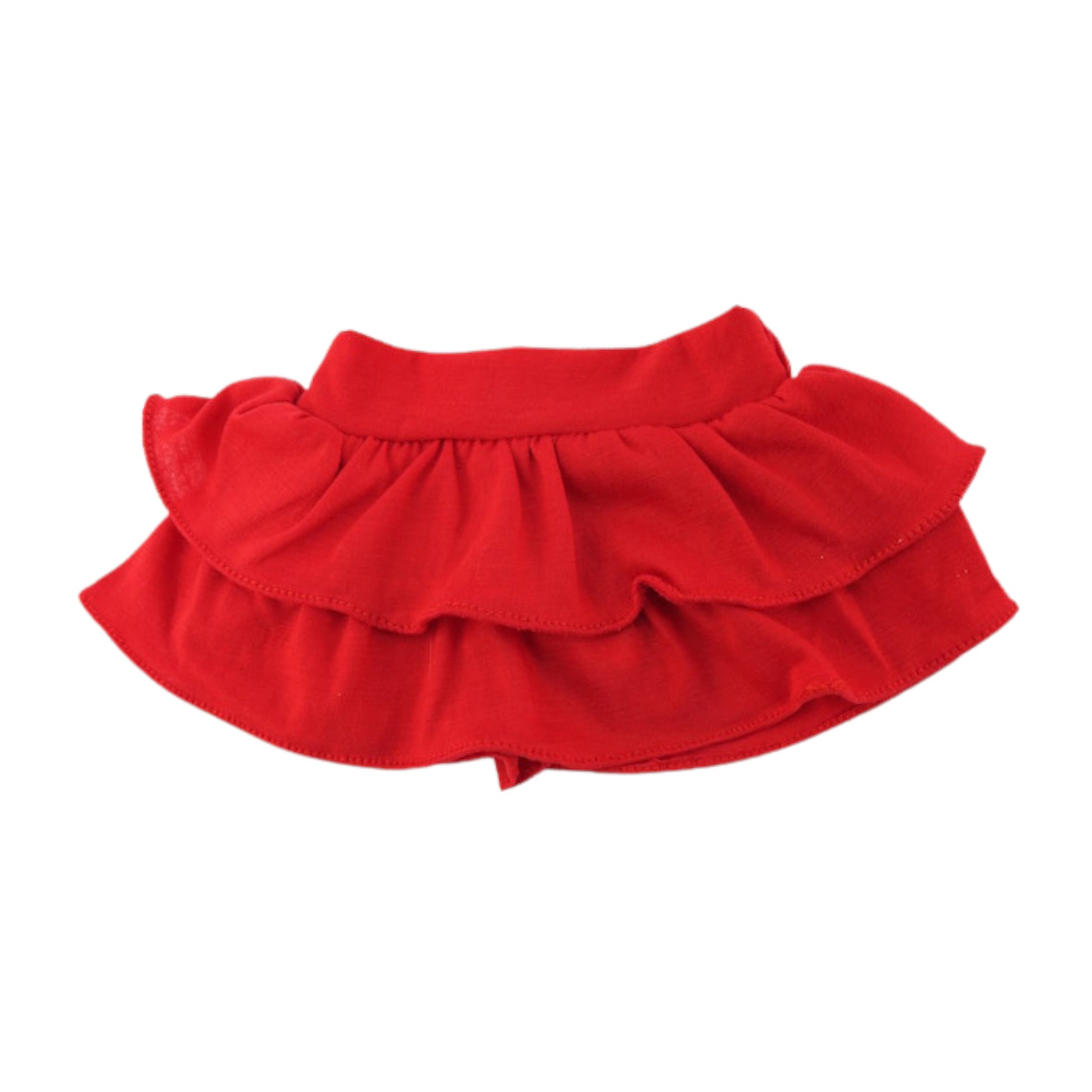 Red Layered Skirt for 18-inch dolls Flat