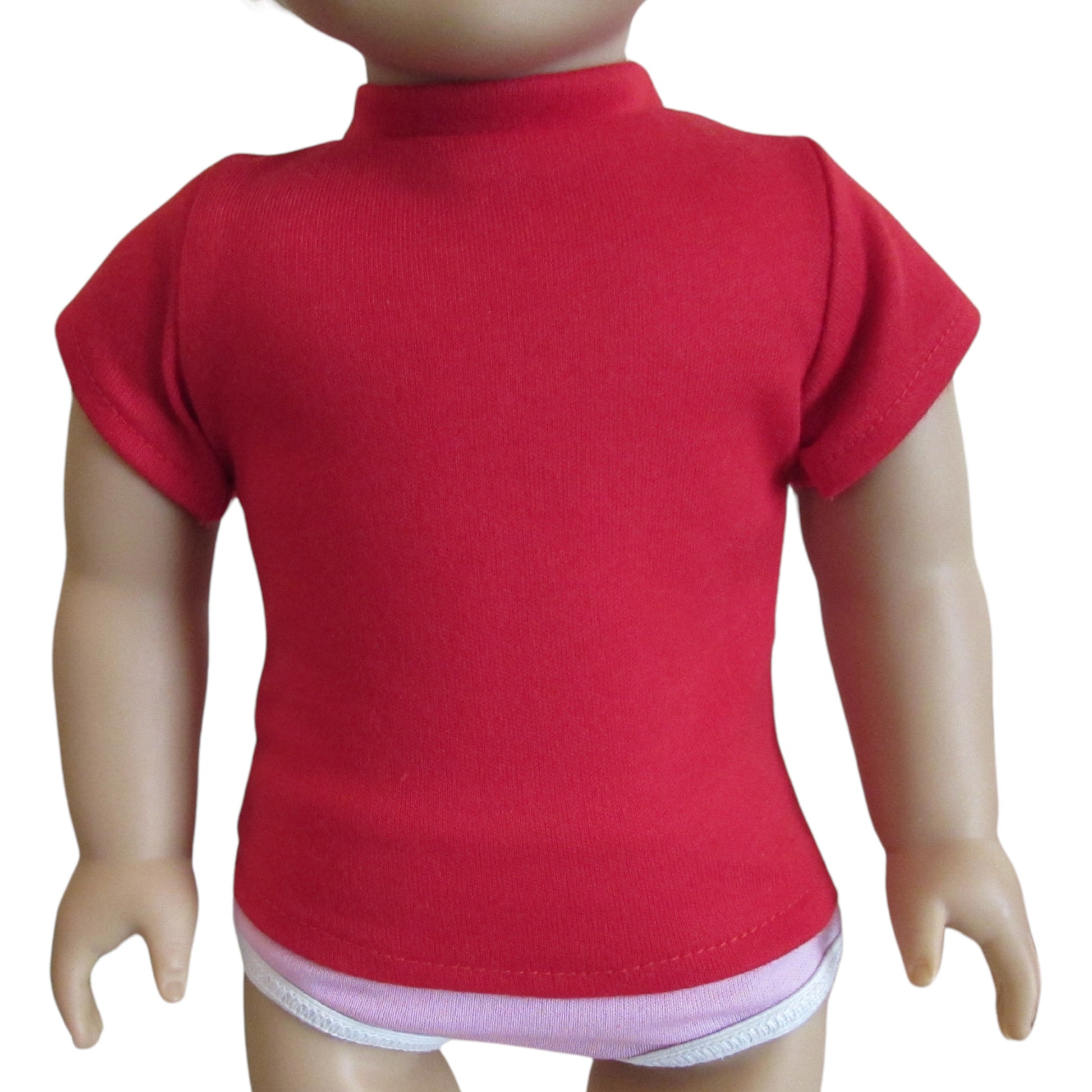 Red T-Shirt for 18-inch dolls with doll