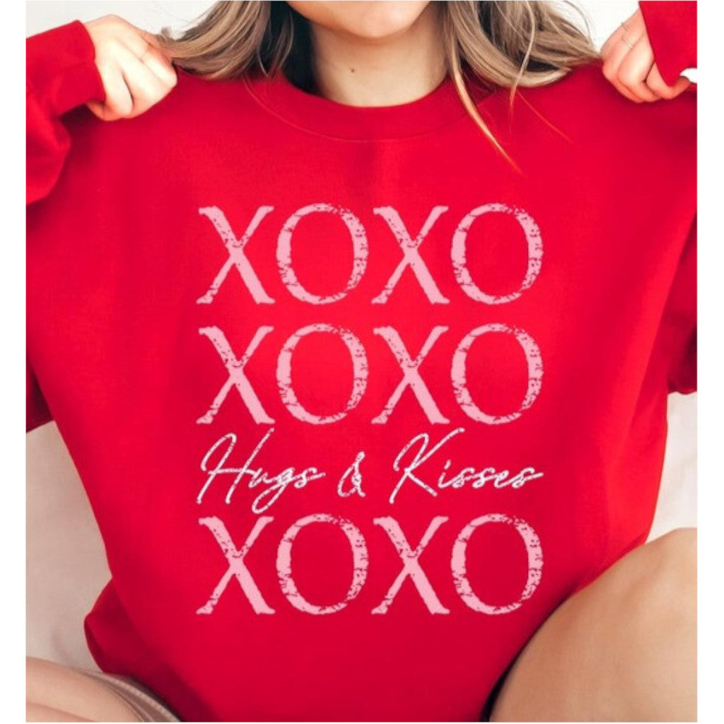 Red XOXO Graphic Sweatshirt