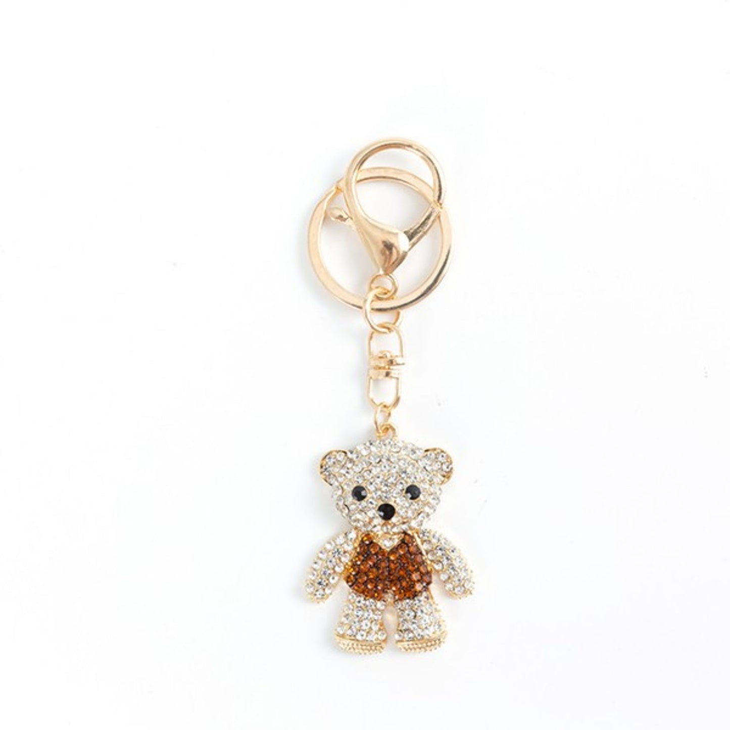 Rhinestone Bear Keychain