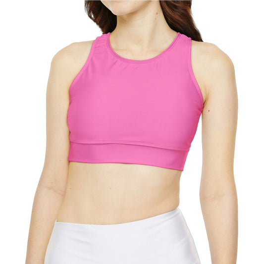 Rose Pink Fully Lined, Padded Sports Bra