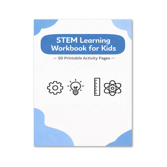 STEM Learning Workbook for Kids - 50 Printable Activity Pages