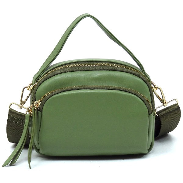 Sage Fashion Top Handle Crossbody Bag