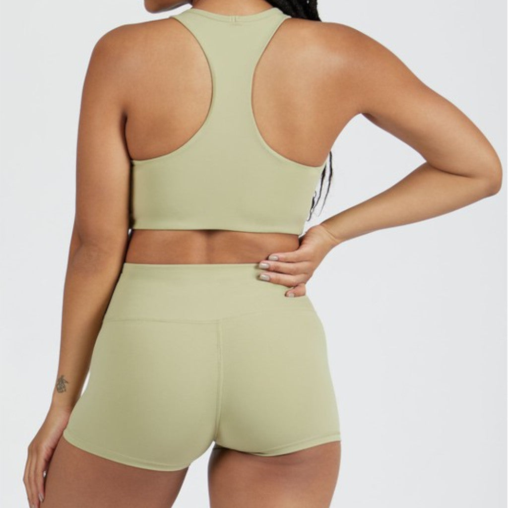 Sage Longline Training Bra Back view