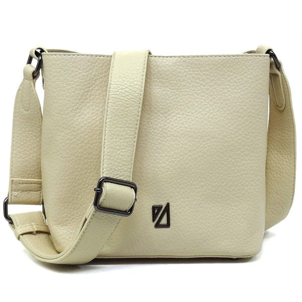 Sand IZA CO Bucket Crossbody Bag Front