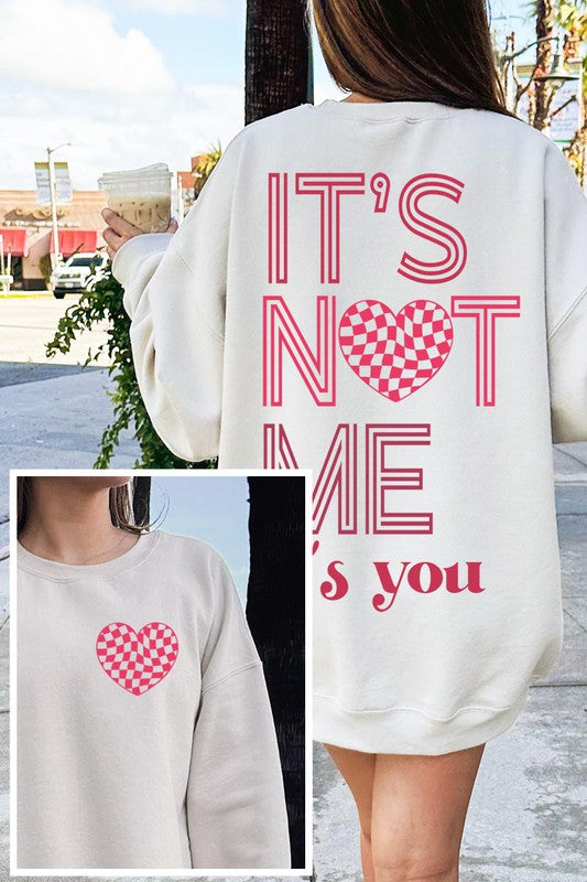 Sand It's Not Me, It's You Fleece Sweatshirt Size Chart