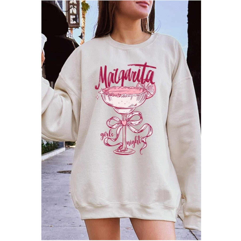 Sand Margarita Girls Night Graphic Sweatshirt