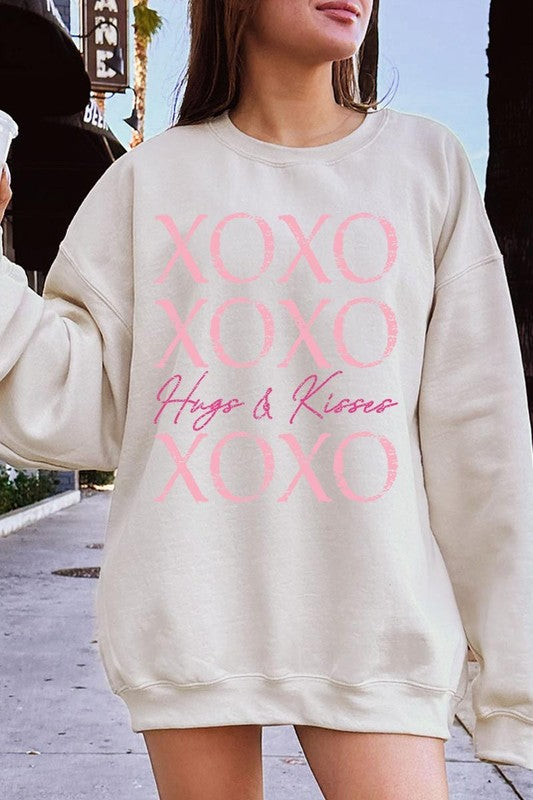 Sand XOXO Graphic Sweatshirt