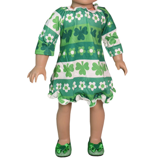 Shamrock Dress for 18-inch dolls