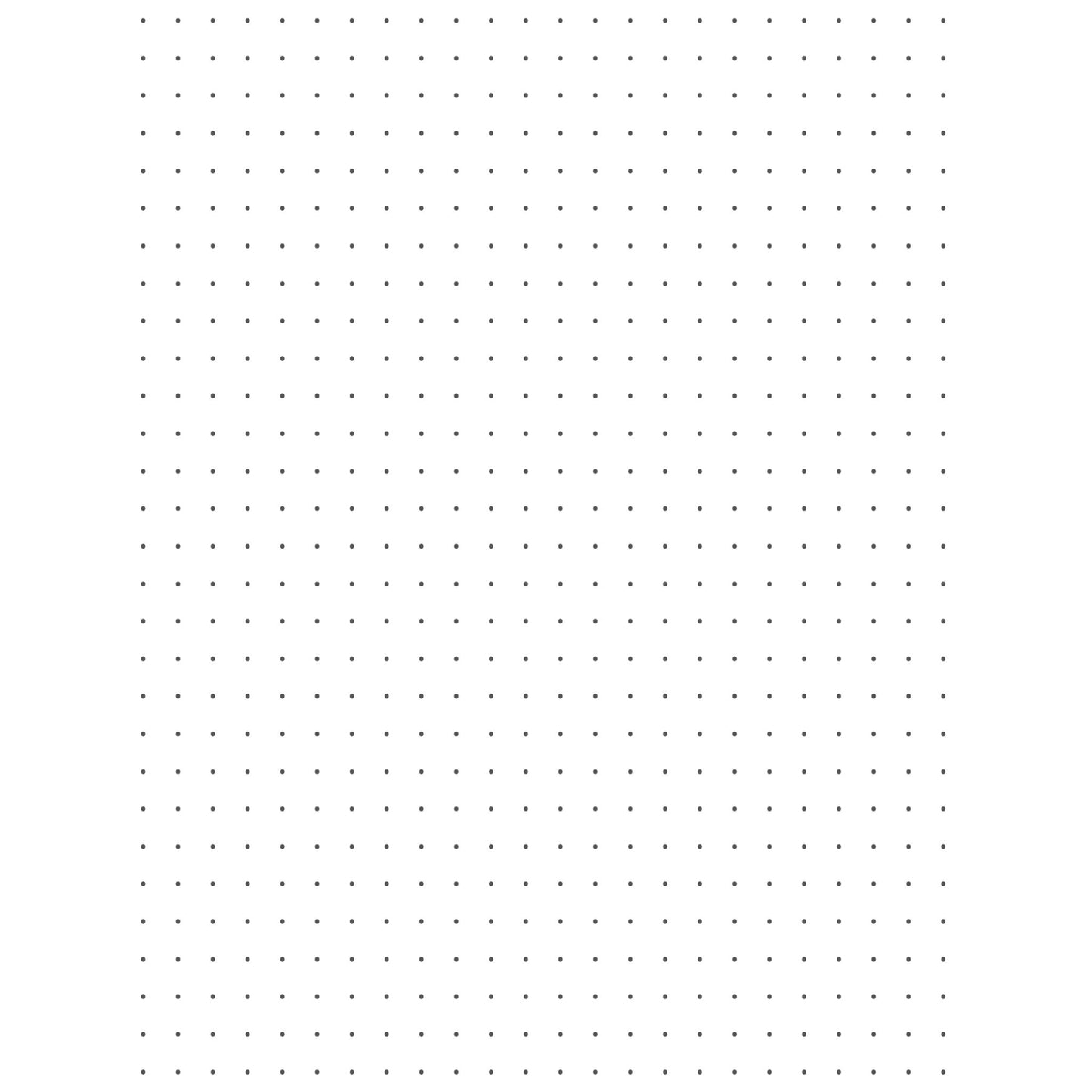White grid paper with black dots on a white background