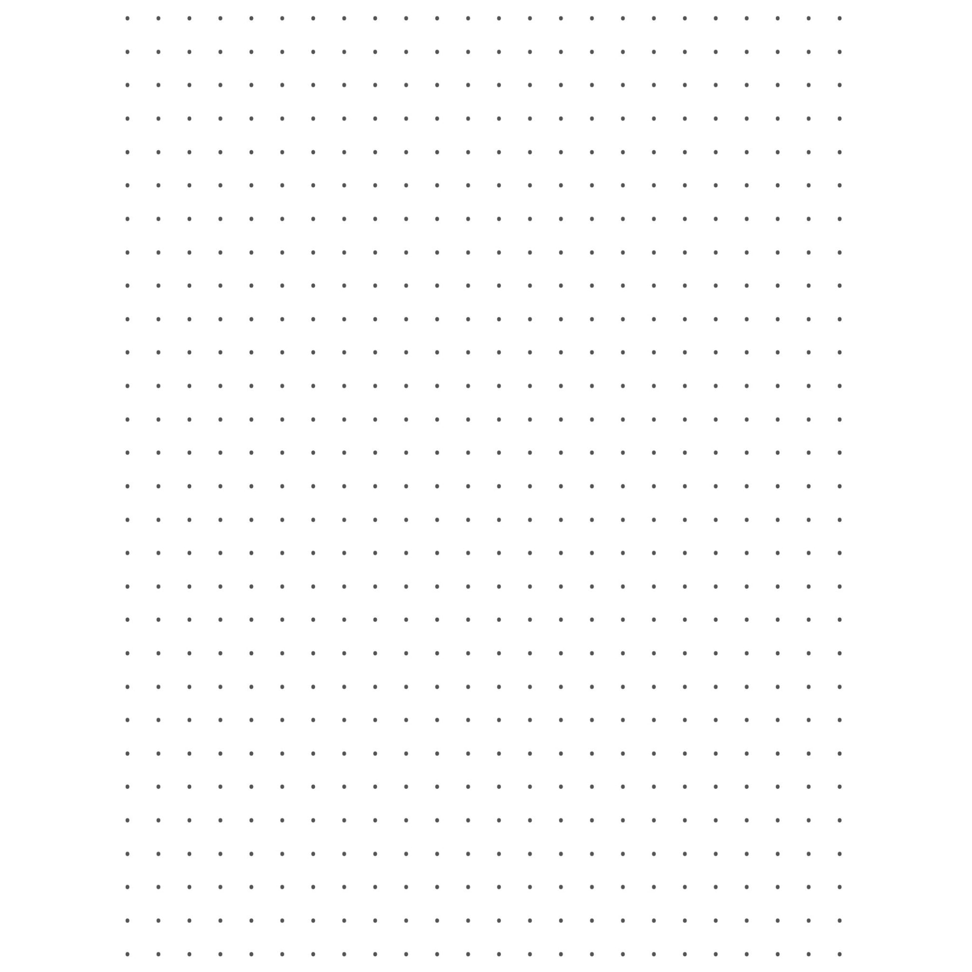 White grid paper with black dots on a white background