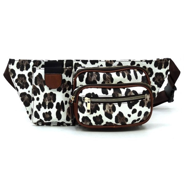 Snow Leopard Fashion Fanny Bag Waist Bag