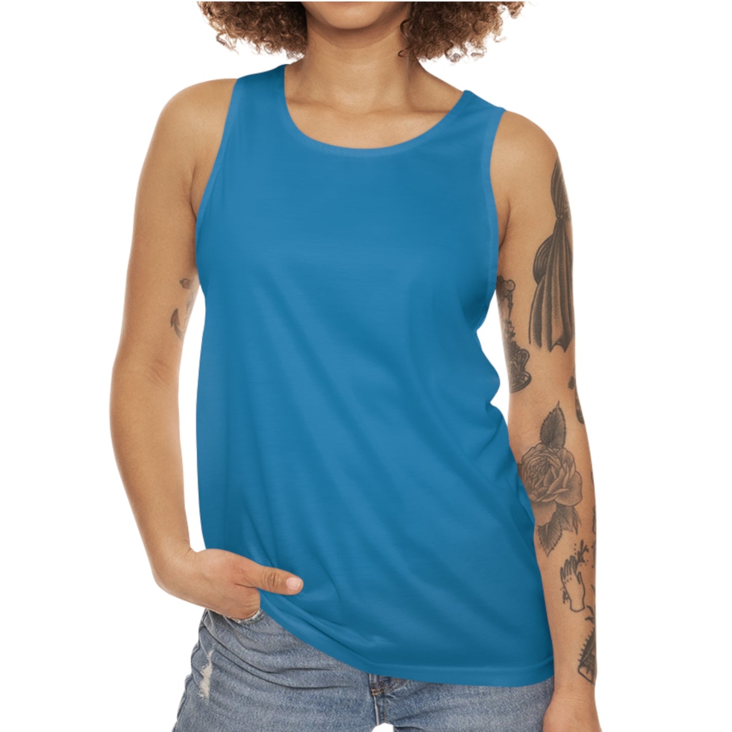 Solid Turquoise Unisex Tank Top