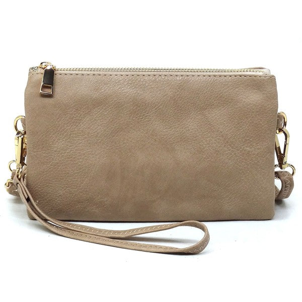 Stone Fashion Crossbody Bag Clutch Wristlet Front view