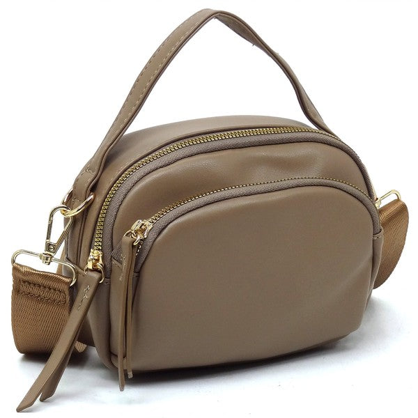 Stone Fashion Top Handle Crossbody Bag Slanted