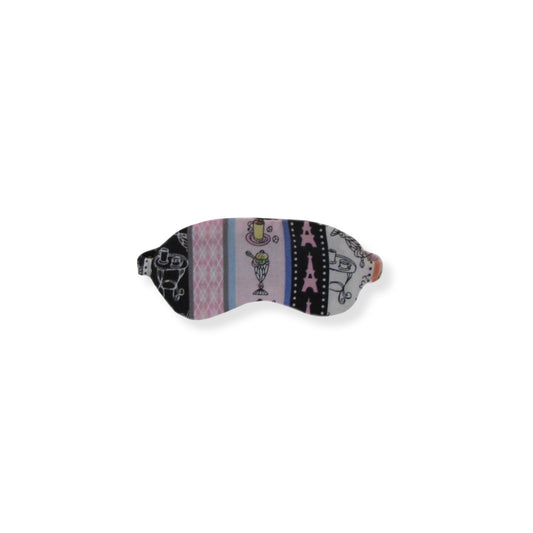 Striped Paris Print Doll Sleep Mask for 14 1/2-inch dolls