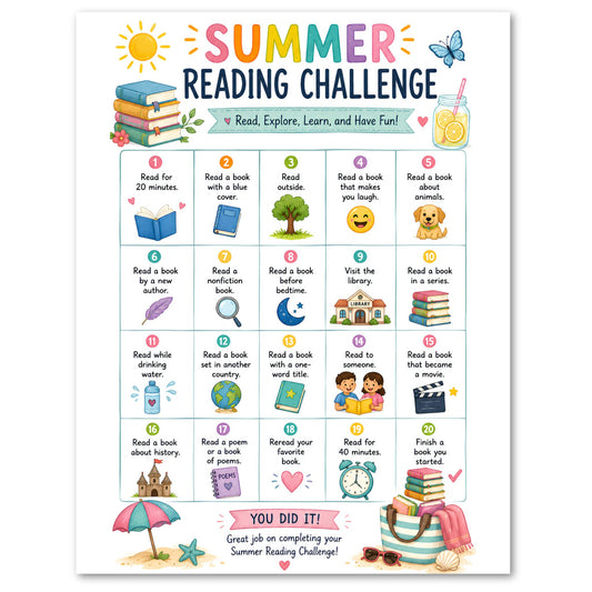 Summer Reading Challenge Printable