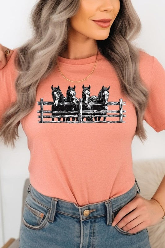 Sunset Horse Western Graphic Tee