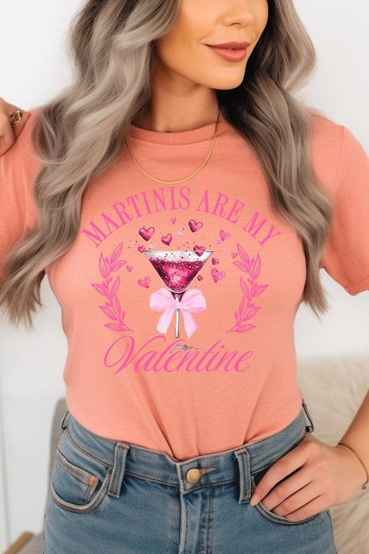 Sunset Martinis Are My Valentine Graphic Tee