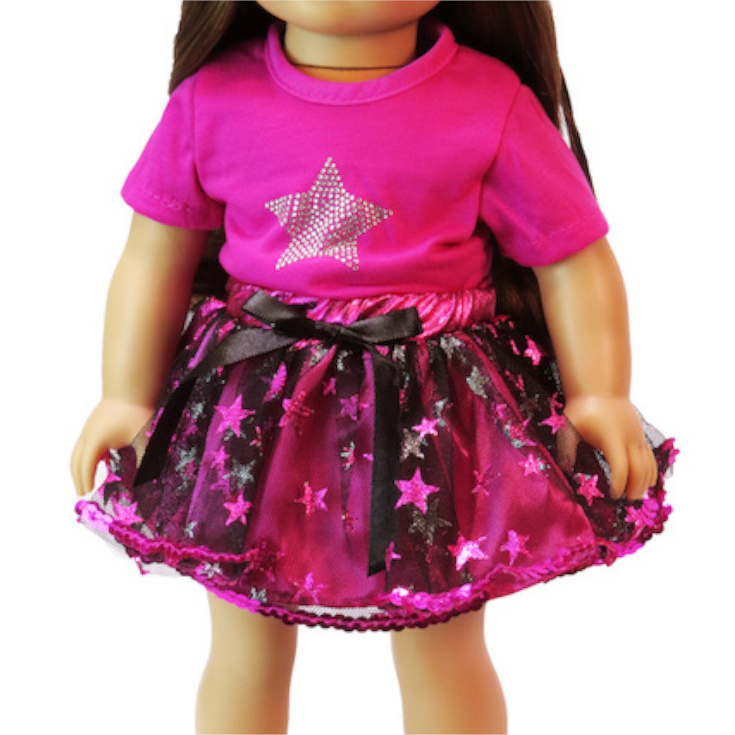 Super Star Tutu Skirt Set for 18-inch dolls with doll Up Close