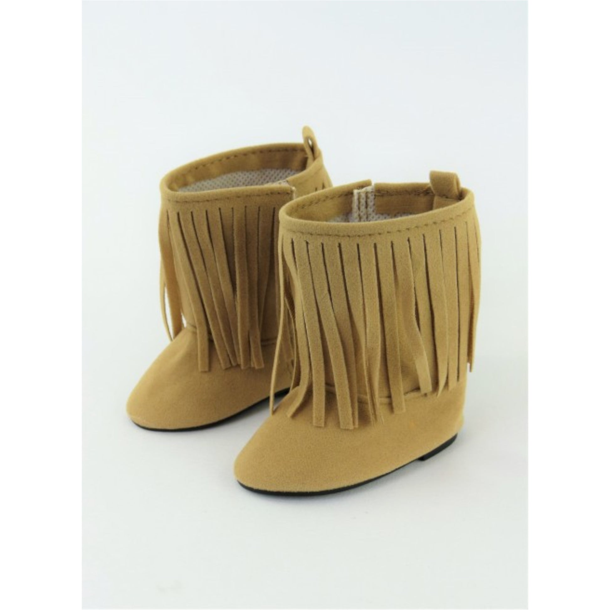 Tan Fring Boots for 18-inch dolls Side View