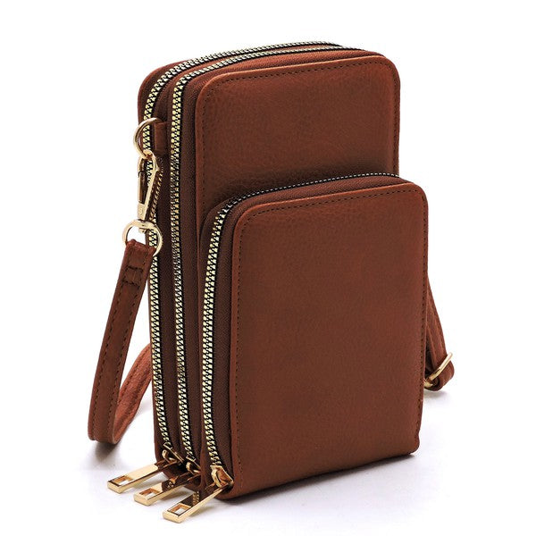 Tan Fashion Crossbody Bag Cell Phone Purse 