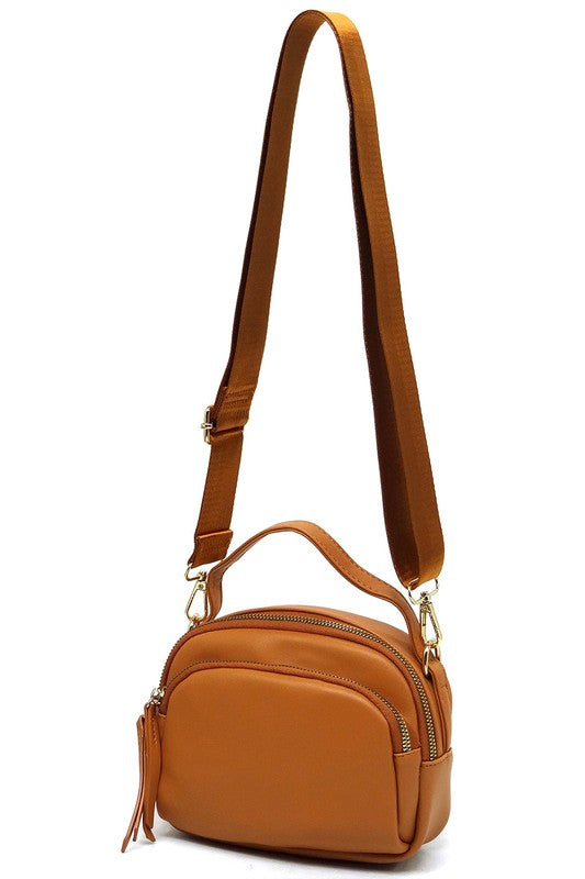 Tan Fashion Top Handle Crossbody Bag Hanging