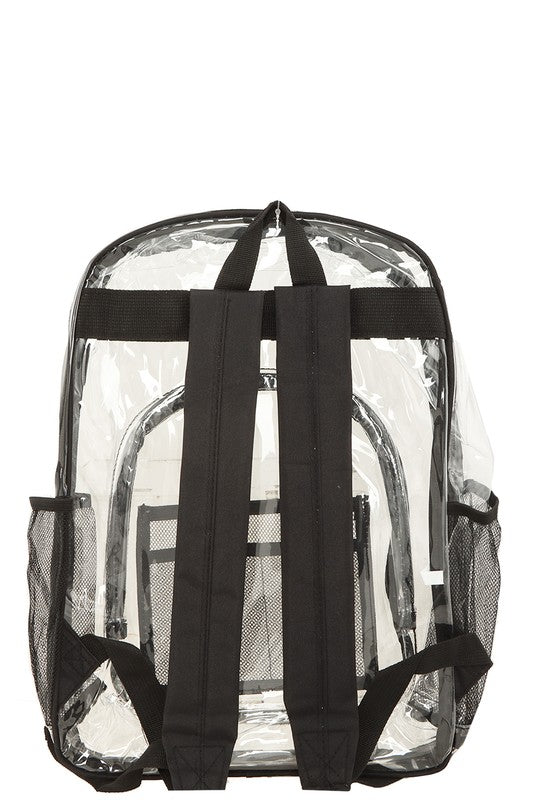 Transparent Clear Backpack Back view