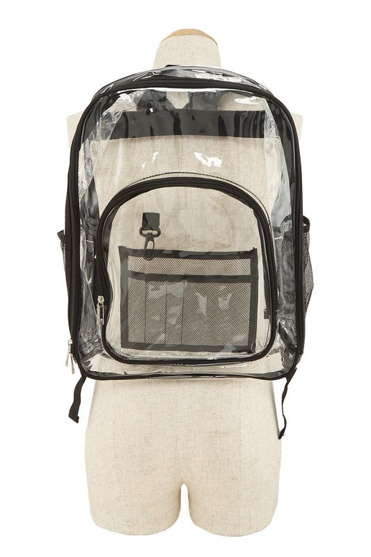 Transparent Clear Backpack on Mannequin