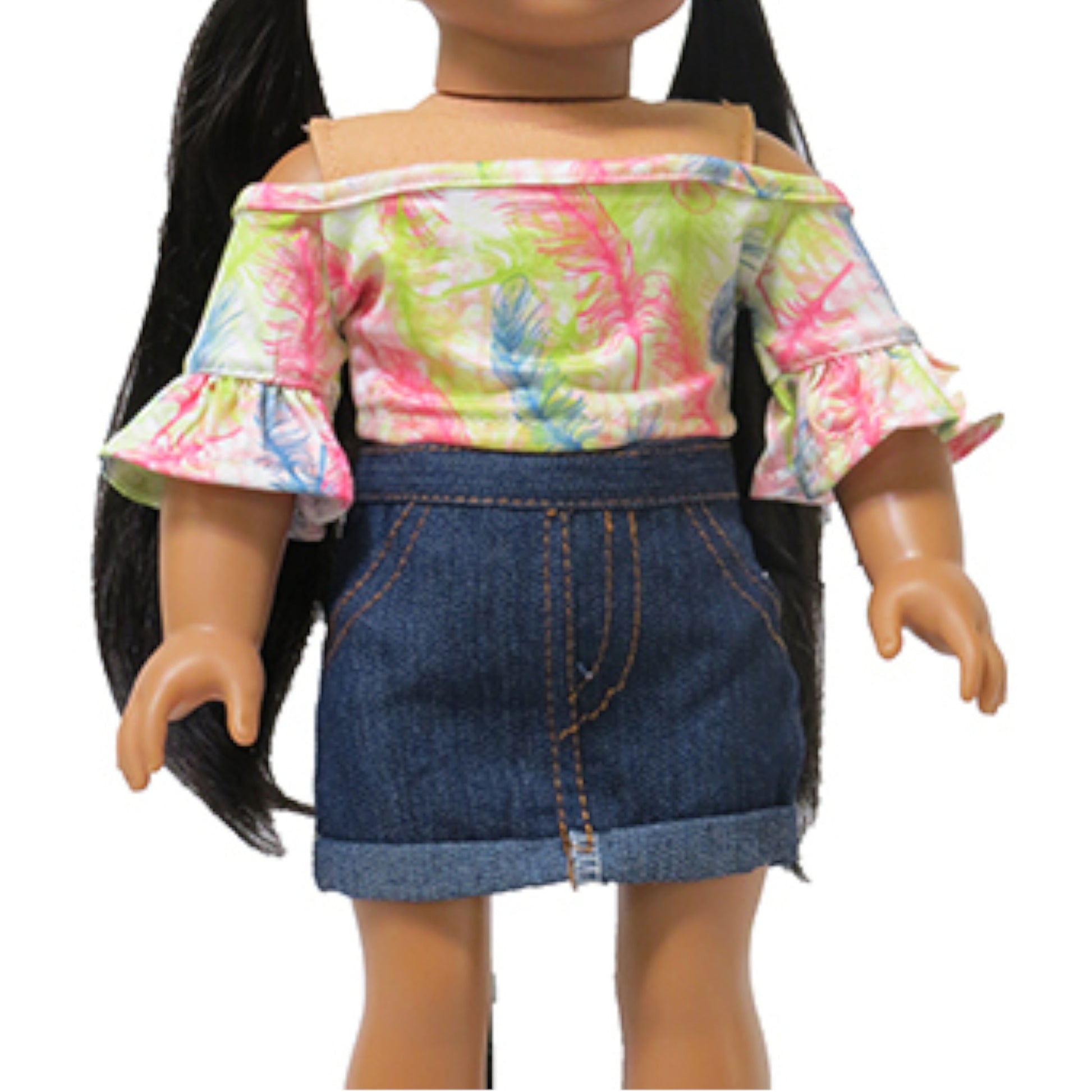 Tropical Outfit for 18-inch dolls with doll Up Close