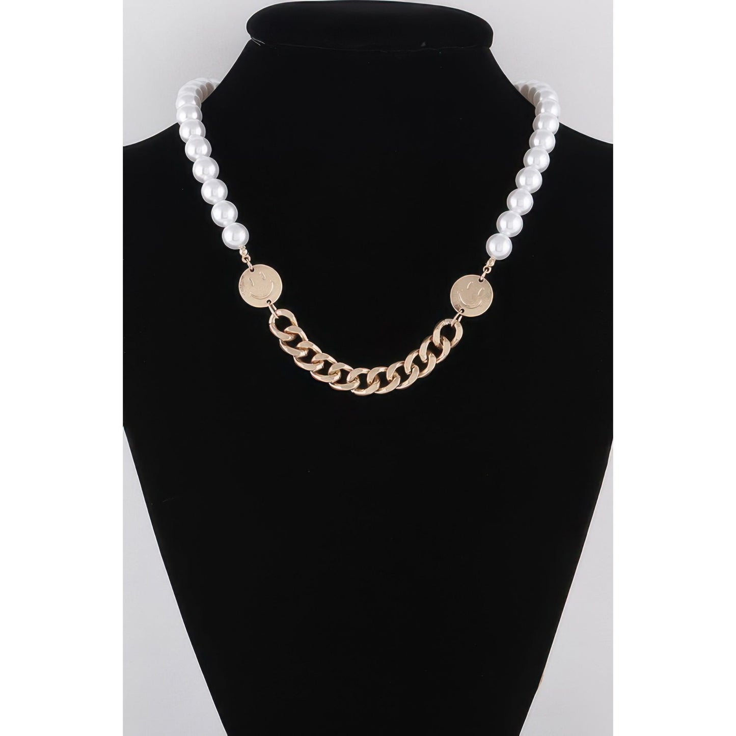 Two Toned Pearl N Bead Necklace