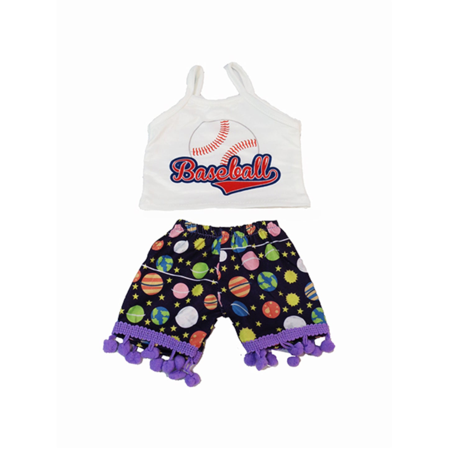 Two Piece Baseball Outfit for 18-inch dolls