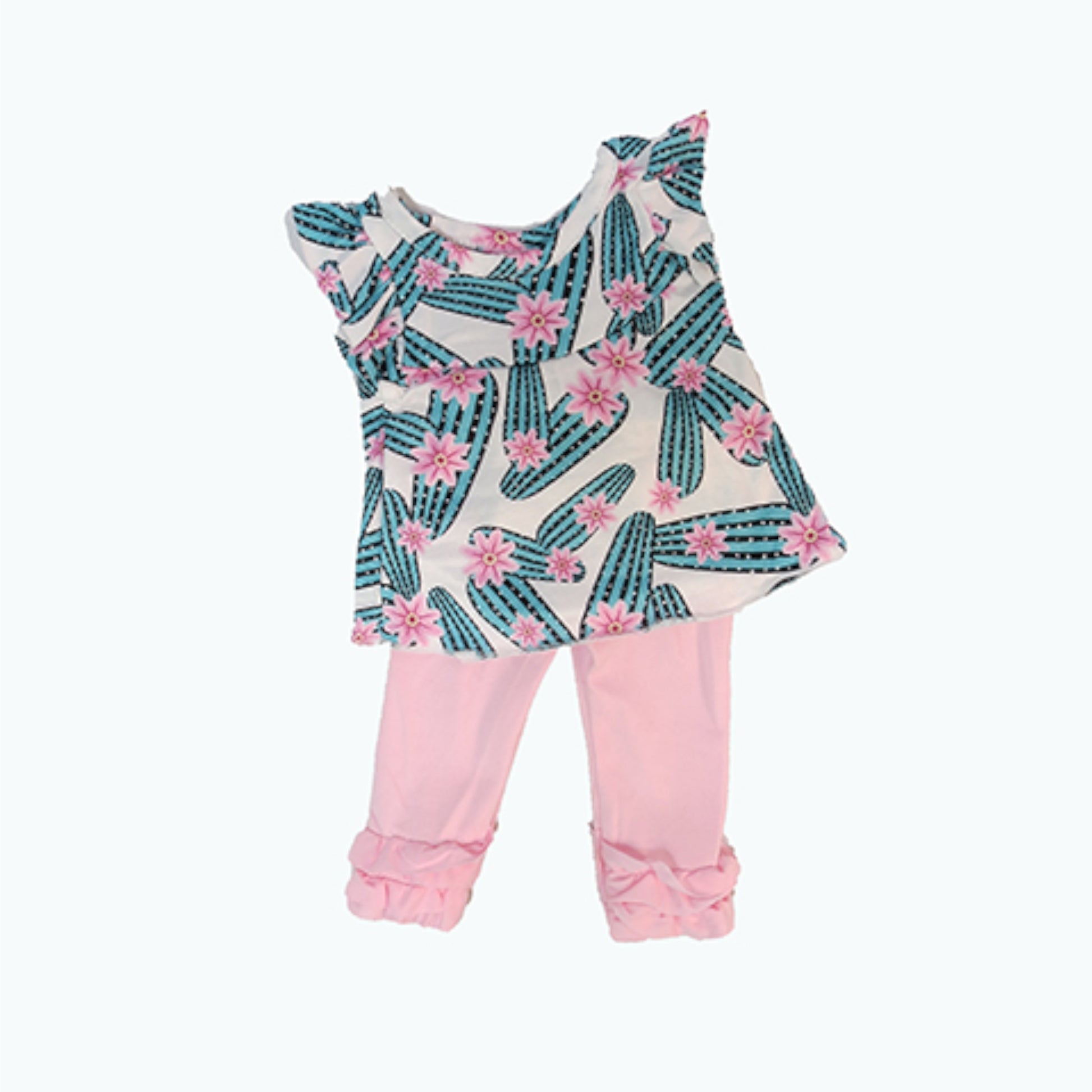 Two Piece Cactus Outfit for 18-inch dolls Flat