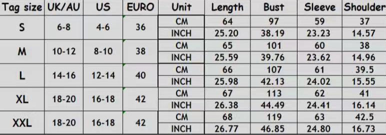 Two Piece Crew Neck Solid Pockets Fit Set Size chart for clothing with measurements in UK, US, and EU.