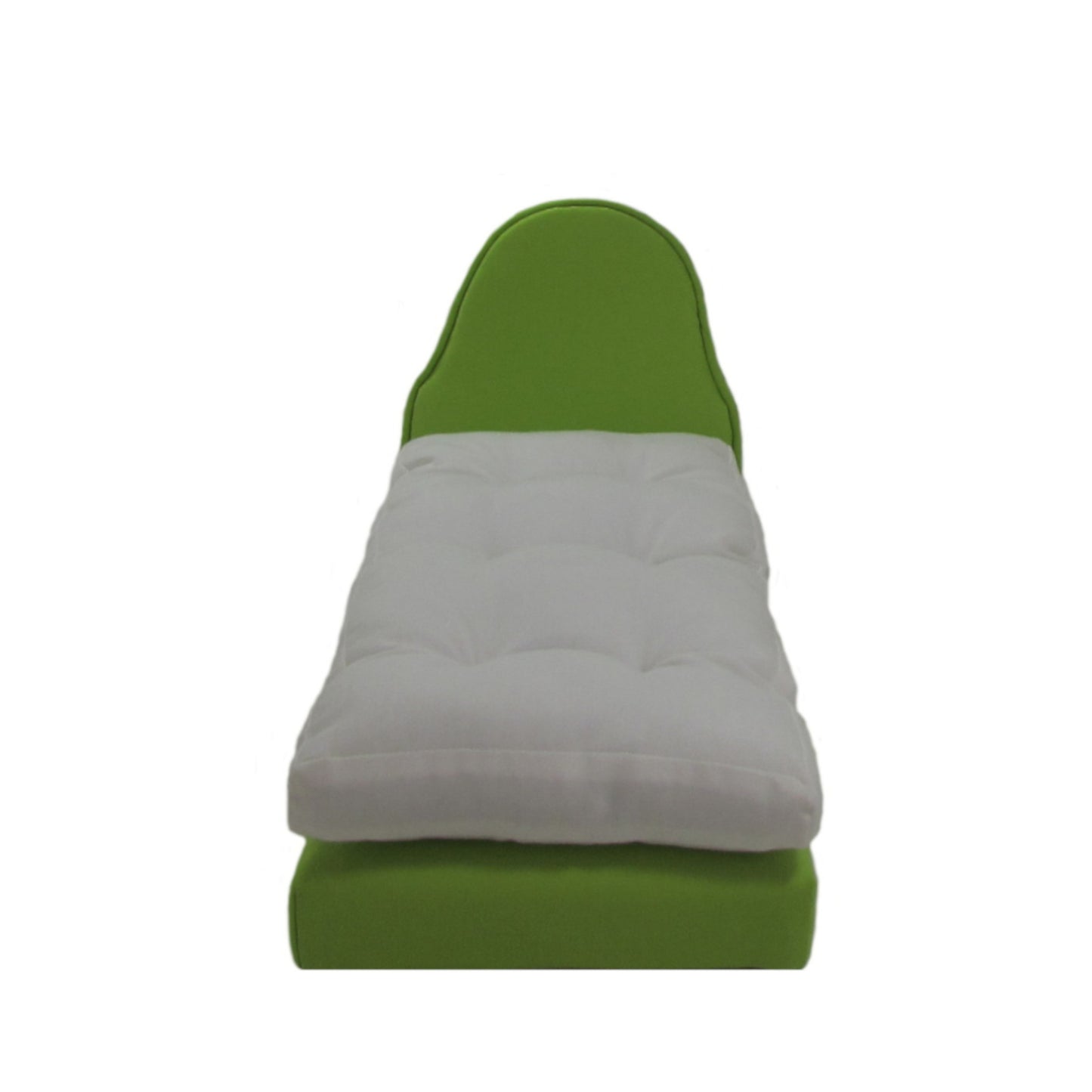 Upholstered Light Green Doll Bed for 11 1/2-inch and 12-inch dolls Second view for multiple beds