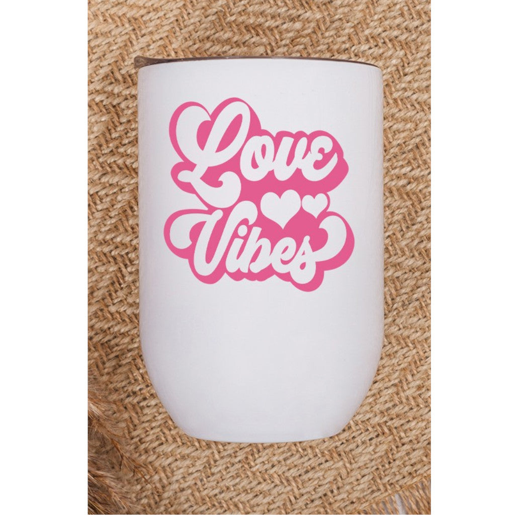 Valentine's Day Love Vibes Heart Wine Cup