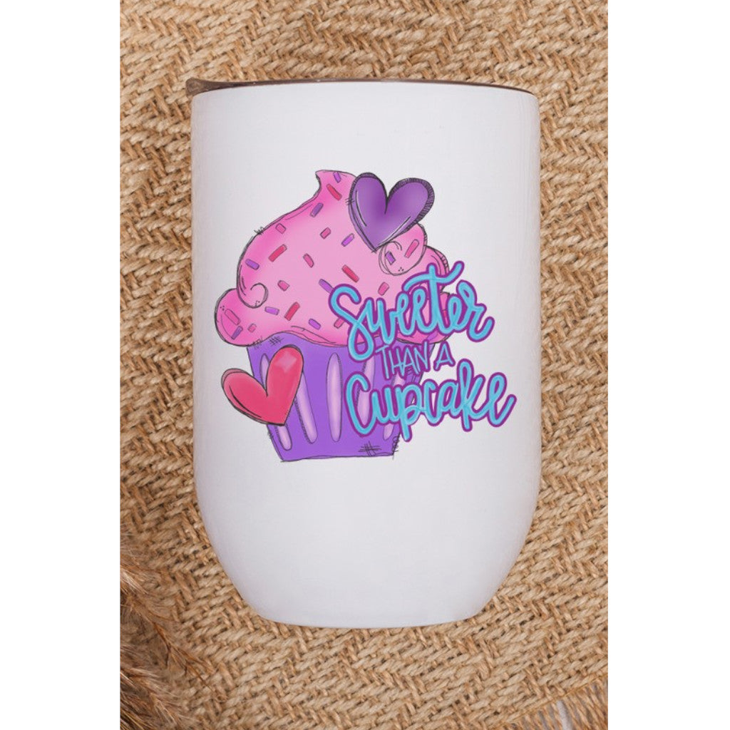 Valentine's Day Sweeter Than a Cupcake Wine Cup