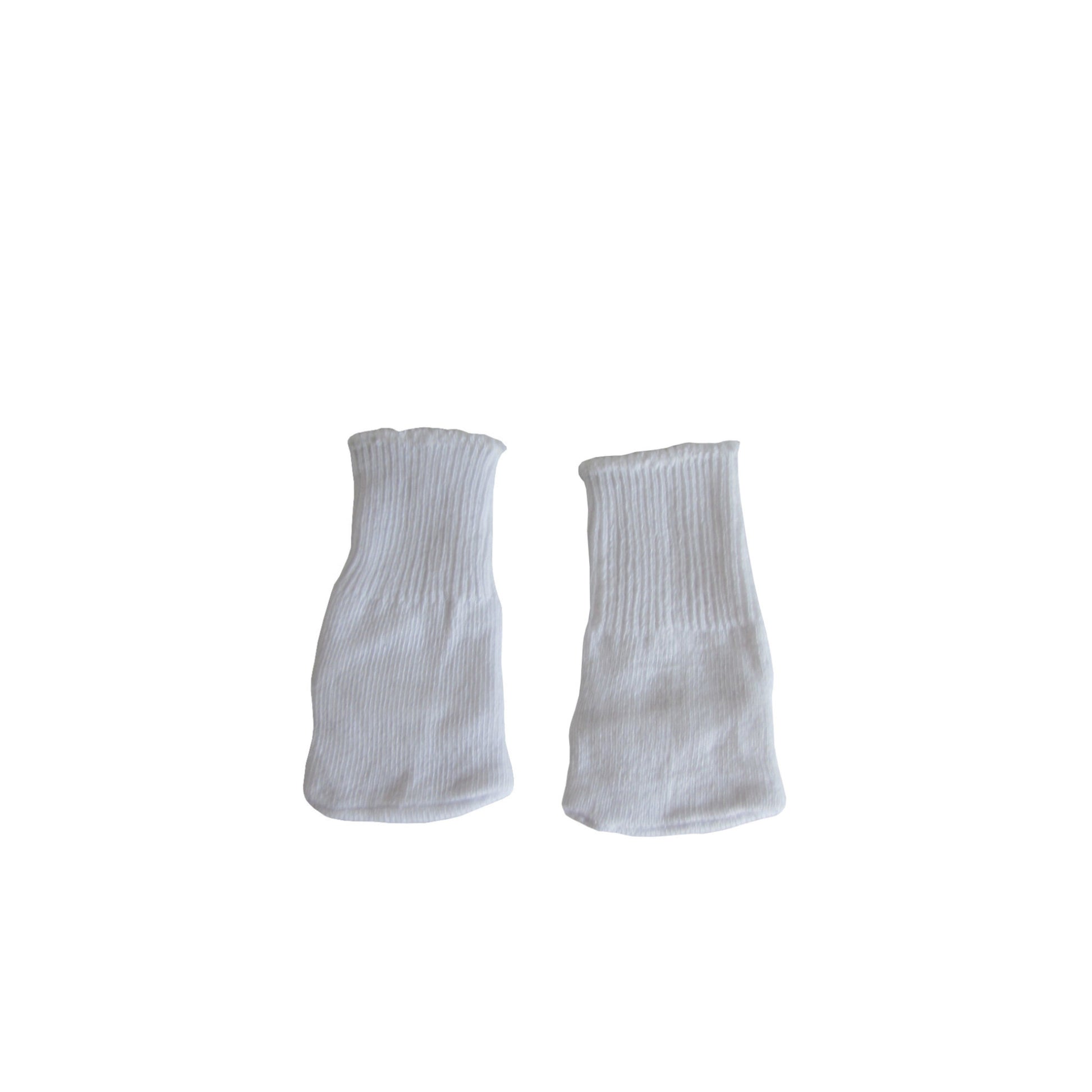 White Cotton Socks for 18-inch dolls Flat