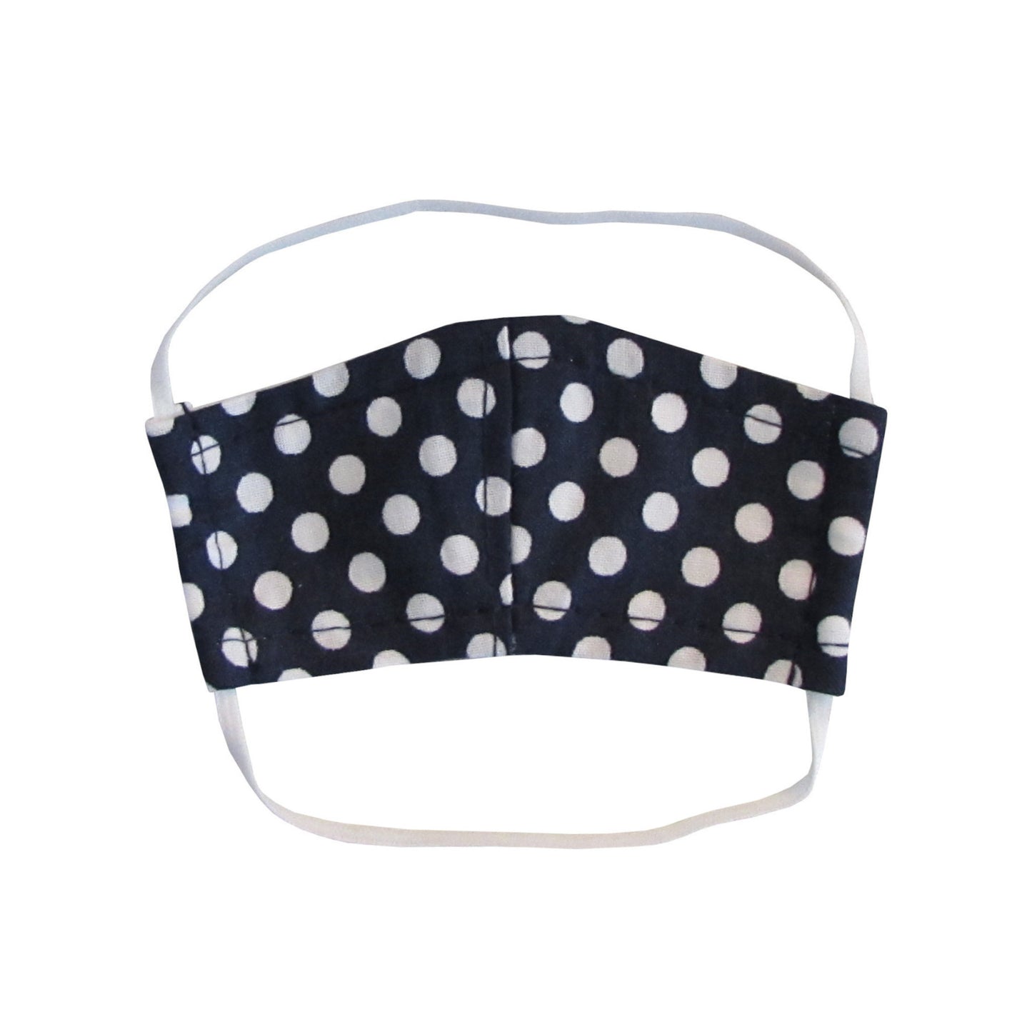 White Dots on Navy Print for 18-inch dolls Flat