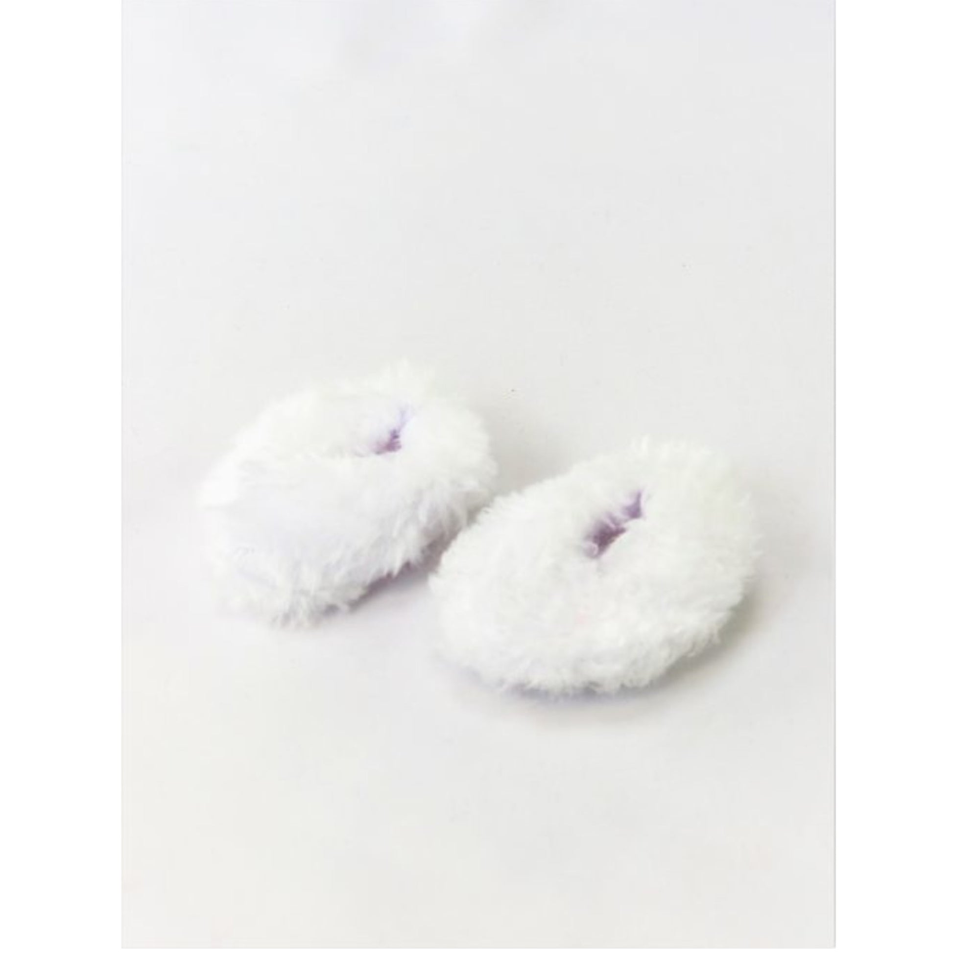 White Fuzzy Slippers for 18-inch dolls