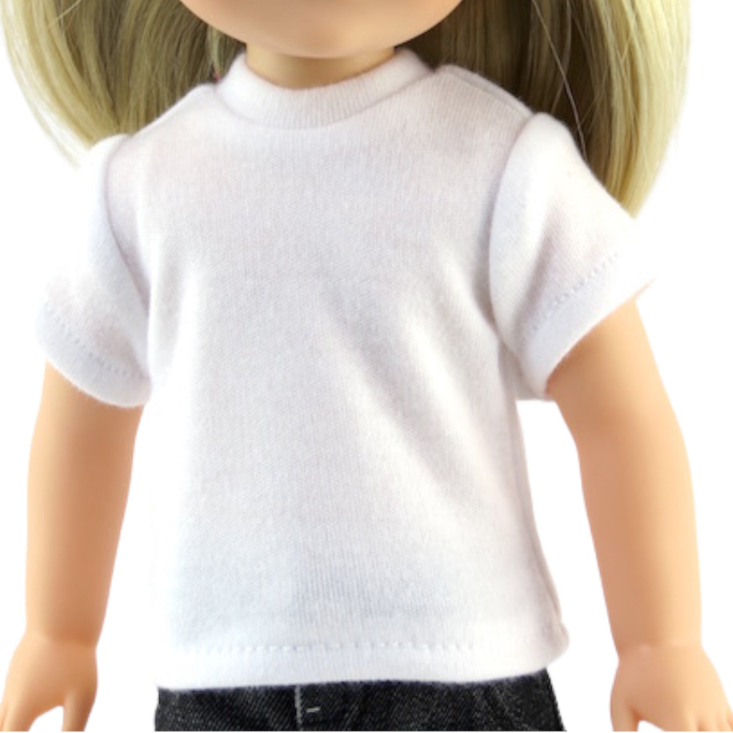 White T-Shirt for 14 1/2-inch dolls with doll