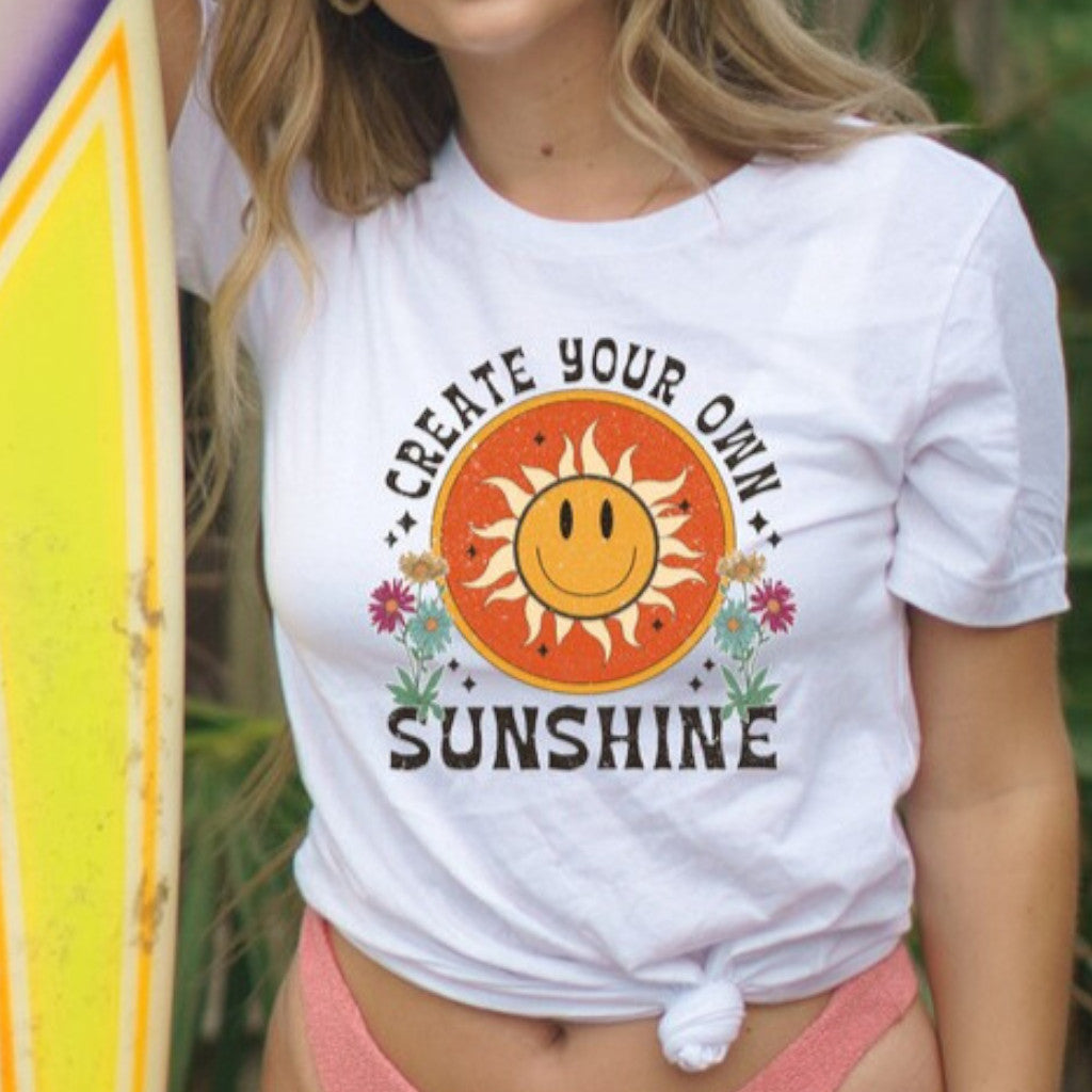 White Create Your Own Sunshine Graphic Tee