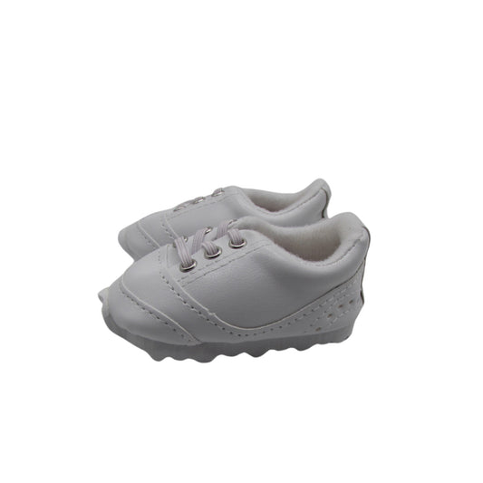White No Tie Sporty Sneakers for 18-inch dolls