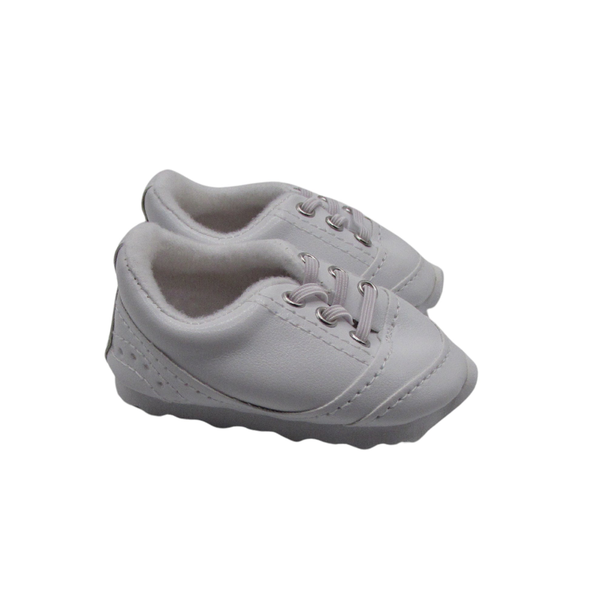 White No Tie Sporty Sneakers for 18-inch dolls Right view