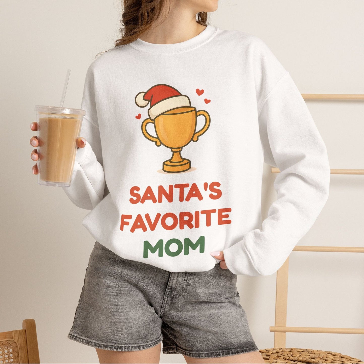 Santa's Favorite 'Mom' Sweatshirt