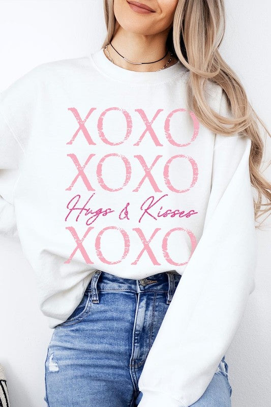 White XOXO Graphic Sweatshirt