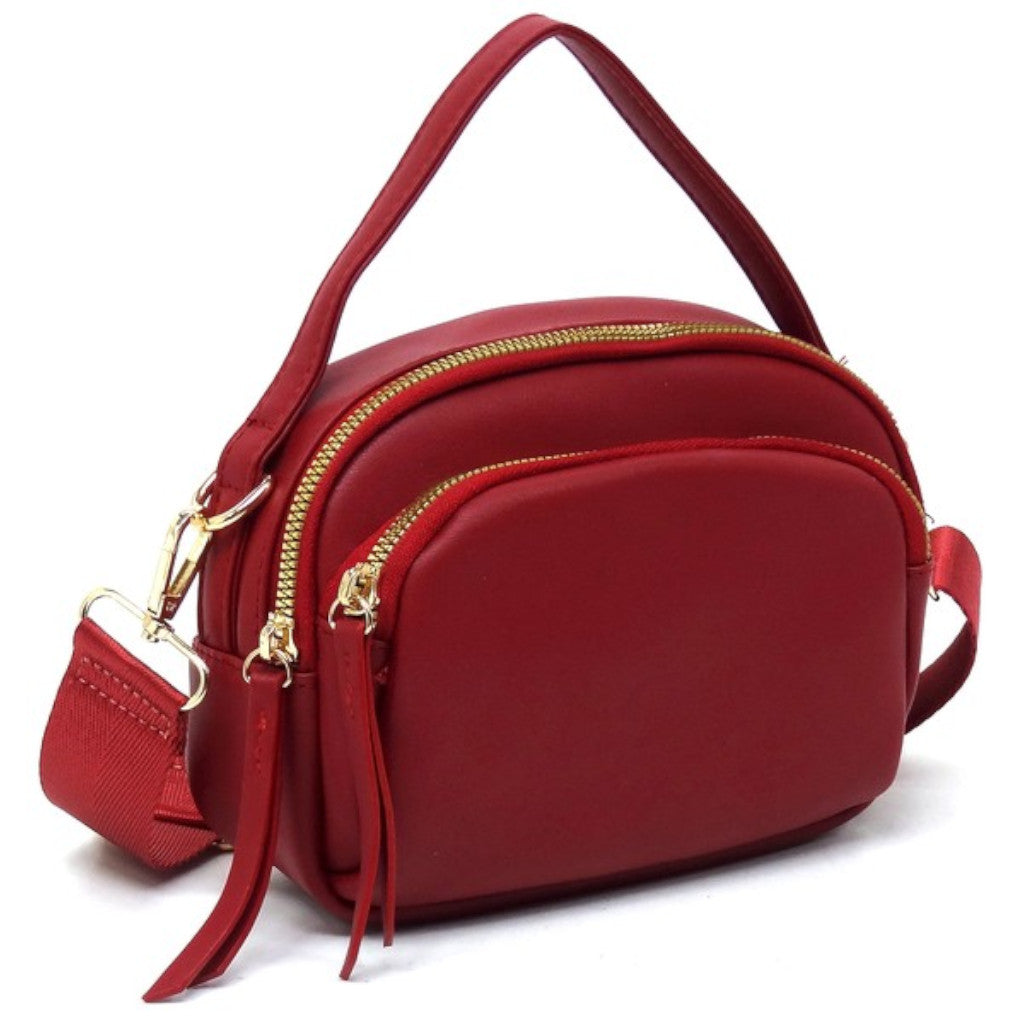 Wine Fashion Top Handle Crossbody Bag