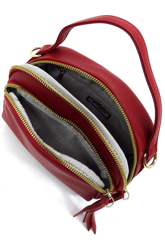 Wine Fashion Top Handle Crossbody Bag Interior view